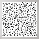 Search for musical notes background posters Black