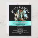 Search for texas bridal shower invitations Boots and bubbly