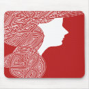 Search for lady in red mousepads Woman