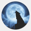 Search for wolf howling moon stickers Blue