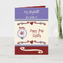 Search for wife 40th anniversary cards For her