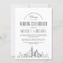 Search for skyline wedding invitations Black and white