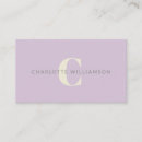 Search for lavender business cards Trendy