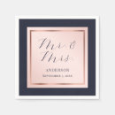 Search for rose gold wedding napkins Modern