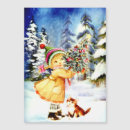 Search for vintage little girl christmas cards Snow