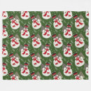 Search for christmas snowmen blankets Green