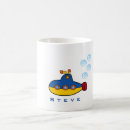 Search for submarine mugs Under the sea