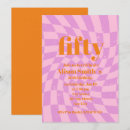 Search for retro gingham invitations Orange