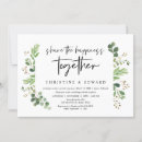 Search for happiness wedding invitations Black and white