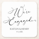 Search for engagement coasters We're engaged