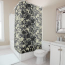 Search for cream and black shower curtains Vintage
