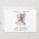 Search for woodland fairy save the dates Enchanted