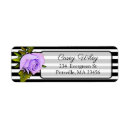 Search for purple rose return address labels Black