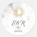 Search for monogram star wedding stickers Celestial