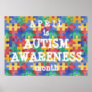 Search for autism posters Red