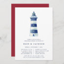 Search for lighthouse rehearsal dinner invitations Coastal