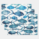 Search for fishes wrapping paper Sea