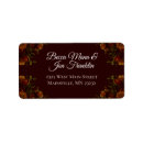 Search for deep red return address labels Maroon