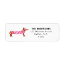 Search for wiener dog return address labels Animal lover