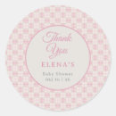 Search for blue gingham baby shower stickers Modern