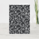 Search for white flower pattern cards Black and white