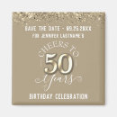 Search for 50th birthday magnets Glitter