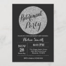 Search for silver retirement invitations Glitter