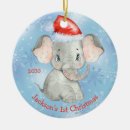 Search for elephant in santa hat christmas tree decorations For kids