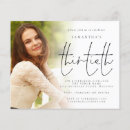 Search for 30th 4x5 invitations Minimalist