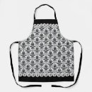 Search for black and white damask aprons Victorian