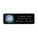 Search for turquoise and black return address labels White
