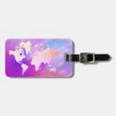 Search for world map luggage tags Girly