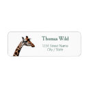 Search for giraffe return address labels Cute