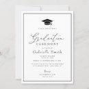 Search for minimal graduation invitations Black and white