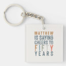 Search for adult birthday party key rings Fifty