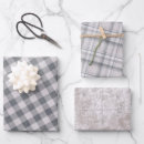 Search for grey plaid wrapping paper Vintage