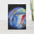 Search for planet cards Watercolor