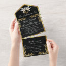 Search for black white gold wedding invitations Heart