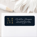 Search for blue metallic return address labels Script