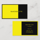 Search for black and yellow business cards Retro