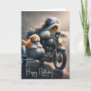 Search for motorcycle birthday cards Dog