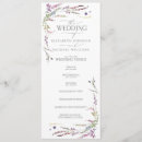 Search for purple wedding programmes Order of service