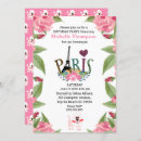 Search for girls paris birthday invitations Eiffel