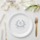 Search for classic wedding plates Dusty blue