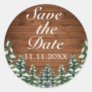 Search for winter save the date stickers Rustic