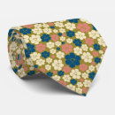 Search for pink and green floral ties Retro