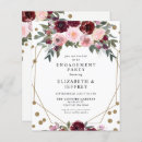 Search for burgundy gold engagement party invitations Rustic