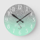Search for mint green clocks Girly