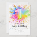 Search for paint splashes invitations For kids