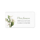 Search for white calla lily return address labels Flower